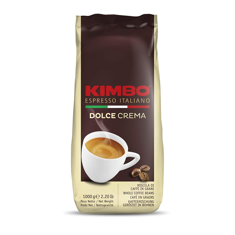 Ziarna kawy Kimbo w całości-słodki krem-światło do pieczenia (torba 1 kg)