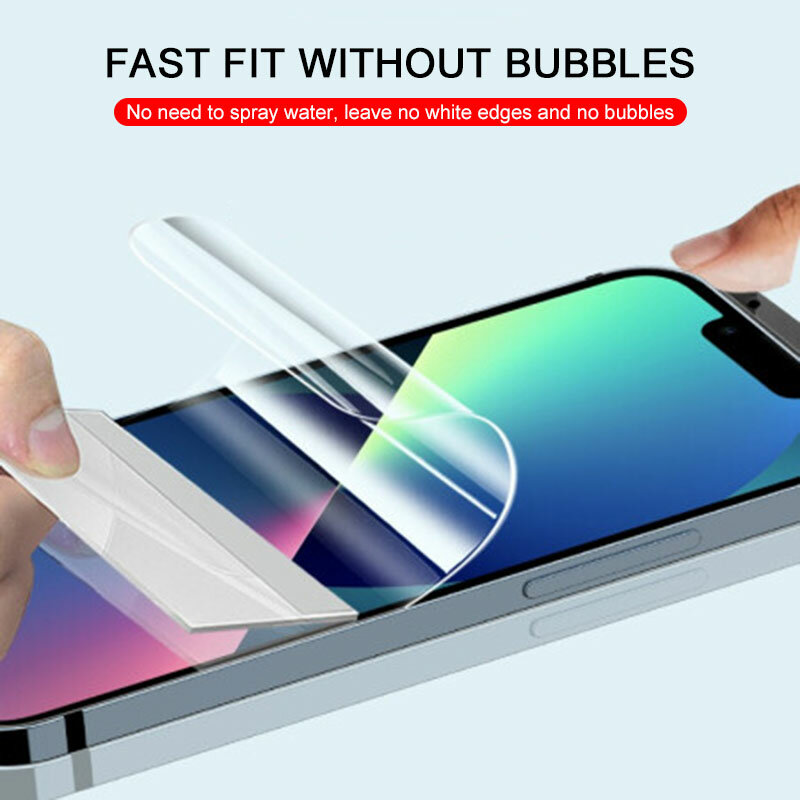 Protetor de tela cobertura completa para iphone 13 12 11 pro max mini x xr xs max 6s 7 8 plus se 2020 novo filme de hidrogel não vidro