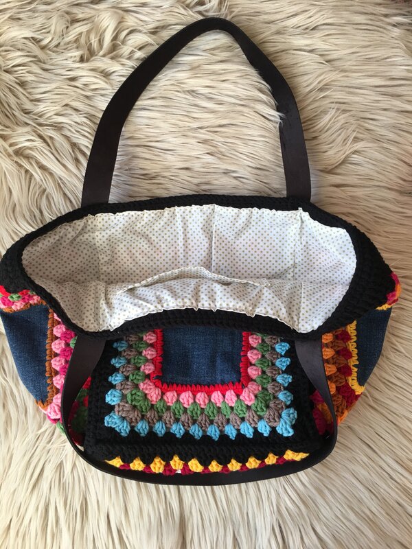Handmade borsa Crochet Crochet Borsa Crochet Sacchetto di tote del sacchetto di spalla sacchetto di mano di trasporto veloce di trasporto libero