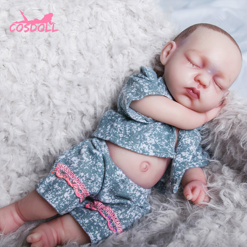 Unpainted Reborn Doll 31CM semifinished articles Toys Lifelike Newborn Baby Doll very soft full silicone doll Birthday Gift #08