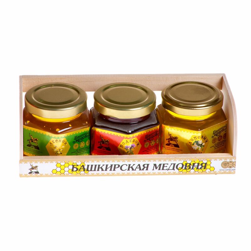 Miele Bashkir fiore naturale grano saraceno lime Bashkir miele 450 grammi set di 3 vasetti