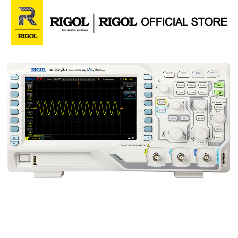 RIGOL DS1202Z-E 200MHz ملتقط الذبذبات الرقمي 2 قنوات التناظرية