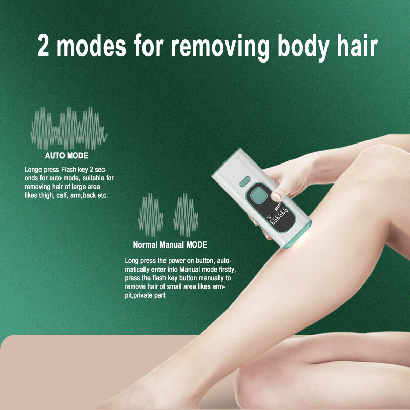 Painless Portable IPL Laser Hair Removal Device Electric Home Hair Remover Machine for Body Armpit, Arm, Back, Leg, Face Beard
