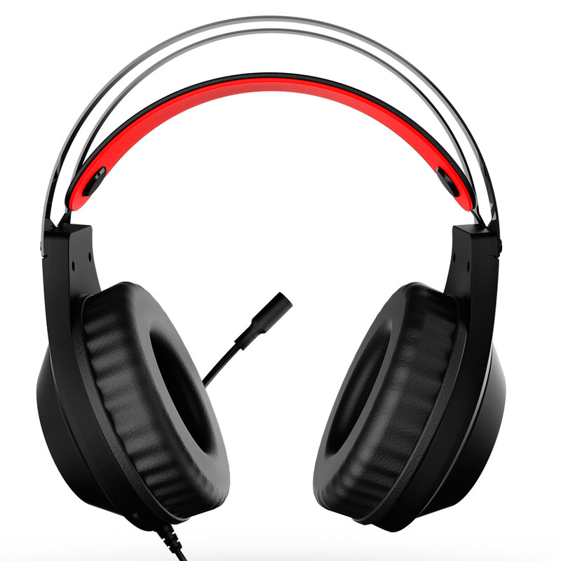 Zestaw słuchawkowy OZONE Gaming Rage X60-dźwięk 7.1, czerwona dioda LED, głośniki 50mm, regulowany pałąk, Micro flex, USB, PC, PS4, PS5