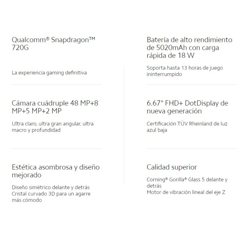 Xiaomi Redmi Note 9S (ROM 128 go avec 6 go de RAM Snapdragon™720 Nuevo Móvil) [Teléfono Móvil Versión Global para España] note9s