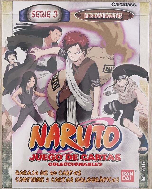 Naruto series-envelope de 3 cartões, expositor ou baralho, preço de envelope por baralho, 40 cartões originais da espanha