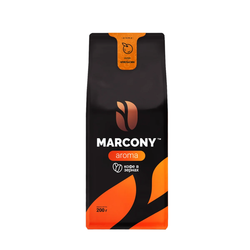 Kaffee bohnen marcony aroma gewürzt orange 200g.