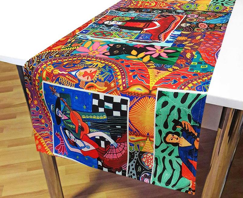 Frida hecho a mano hogar decoración mesa de paño/Corredor de la tabla de tierra de tela a prueba de 40 CM x 140 CM 1 Uds