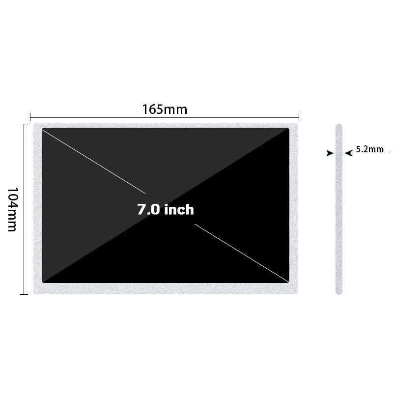 Écran LCD contrôlé industriel de 7 pouces, résolution 800x480, interface 60 broches, vente directe