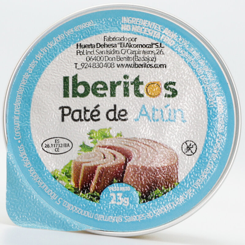 IBERITOS-Pate de Atun tray with 18 pod 23g - Pate de Atun