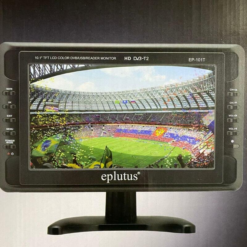 Автомобильный телевизор Eplutus EP-101T работает в формате цифрового вещания DVB-T2 Встроенный АКБ , 10.1 дюймов 1280х800