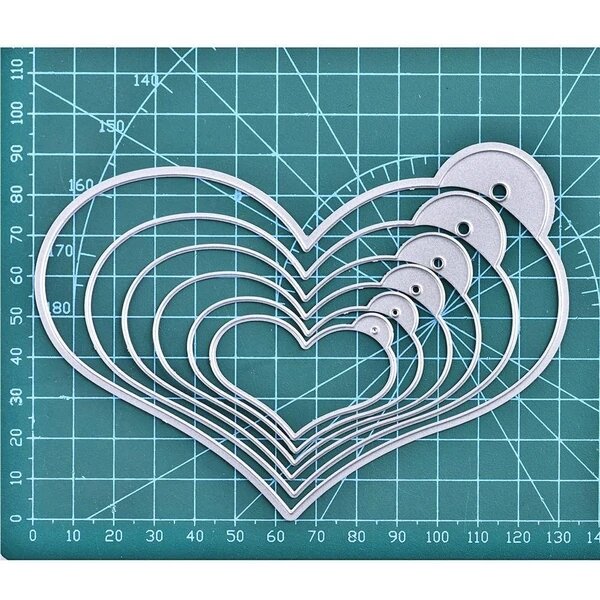 Heart Tag Nesting Stackables Cutting Dies