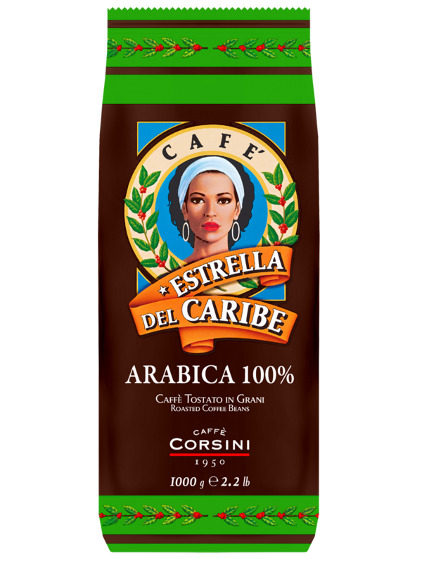 Los granos de café Café Corsini Estrella del Caribe 1000g