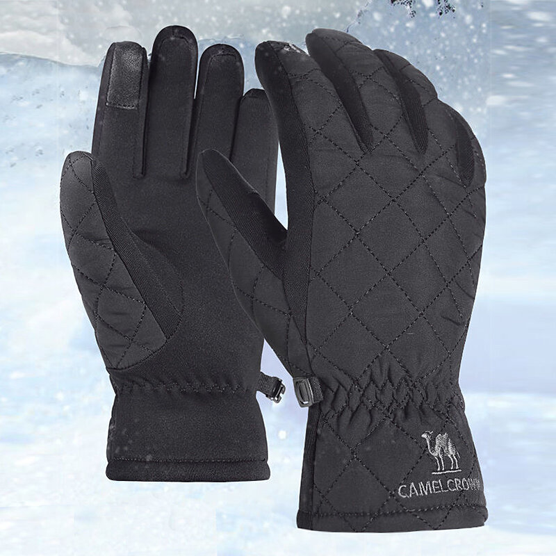 Лыжные перчатки CAMEL Для мужчин и женщин, теплые бархатные, с защитой от ветра, для езды на открытом воздухе, занятий спортом, скалолазания, Не...