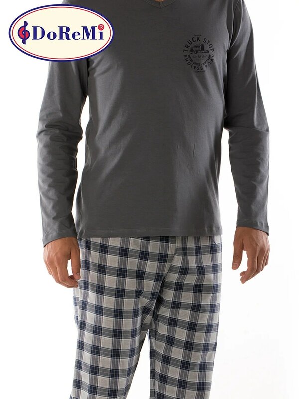 100 algodón Premium 2 piezas conjunto de ropa de dormir para hombres-camisones pijamas Sleepshirts camisón ropa para estar en casa TopNight pijamas de desgaste