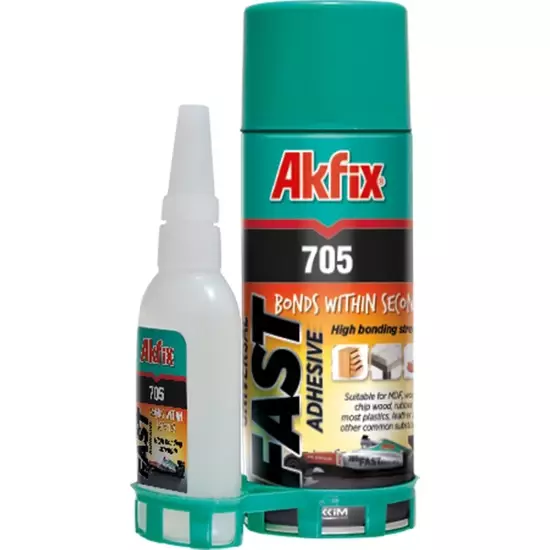 Akfix 705 kit Mdf rápido pegamento adhesivo 400Ml + 100 G