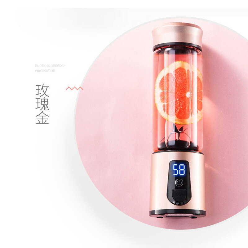 Gorąca sprzedaż 380ml bezprzewodowa podręczna sokowirówka maszyna do owoców Mini Home sokowirówka przenośny USB akumulator elektryczny kubek do soku