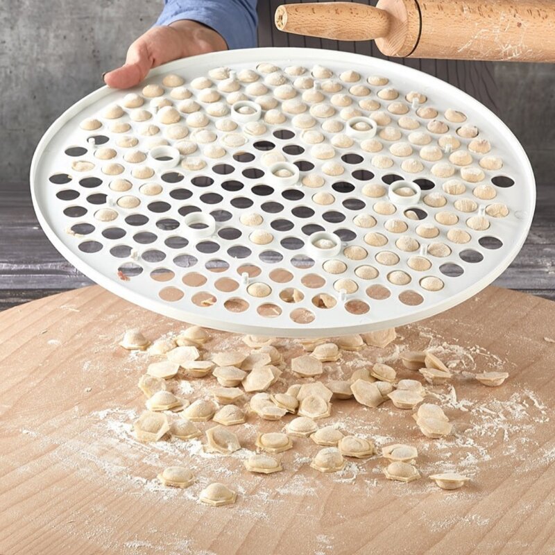 Cocina masa Dumpling prensa molde hacer Ravioli hacer molde DIY máquina de Dumpling Pelmeni molde torta Forma 200 agujeros herramientas de cocina