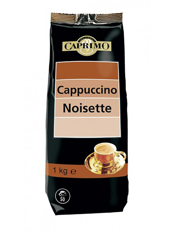 Caprimo Cappuccino Noisette Paquete de 1 kg deliciosa bebida a base de café sabor Avellana 50 dosis Barry Callebaut Suecia