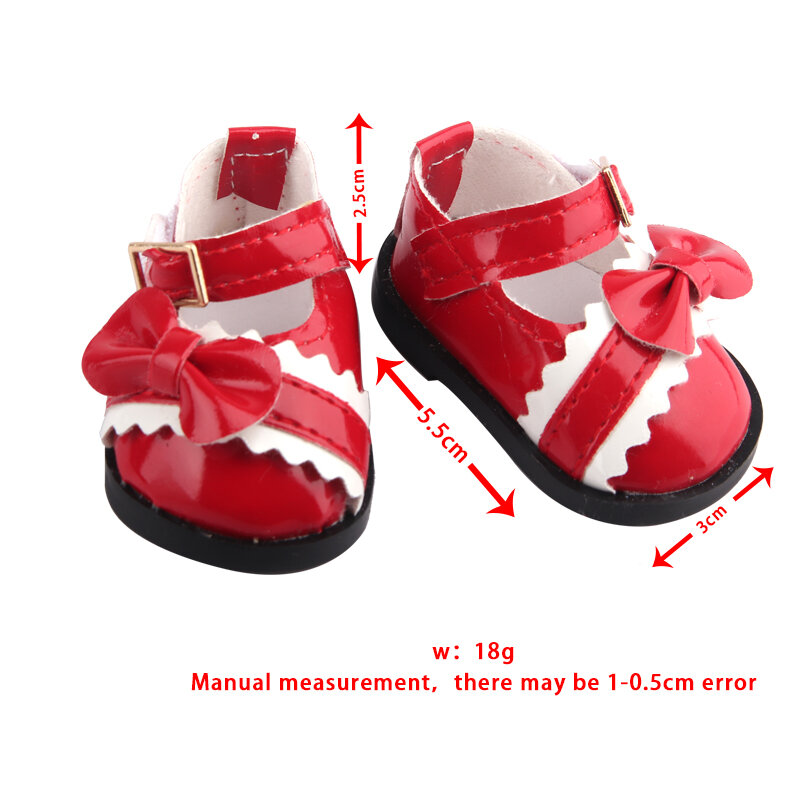 Zapatos de cuero de 5,5 cm para muñeca coreana Paola Rin, Mini zapatos con lazo, botas para muñeca americana de 14 pulgadas, EXO, Rusia
