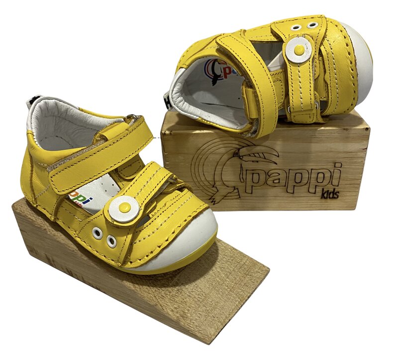 Pappikids รุ่น (013) เด็ก First Step Orthopedic รองเท้าหนัง