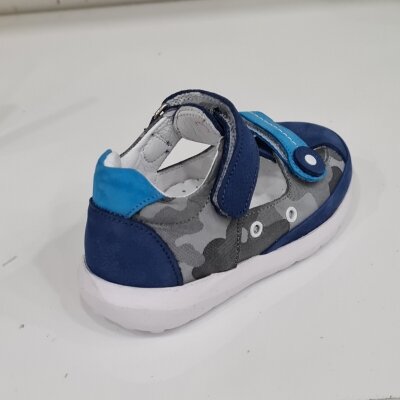 Pappikids modelo (026) menino primeiro passo sapatos de couro ortopédico
