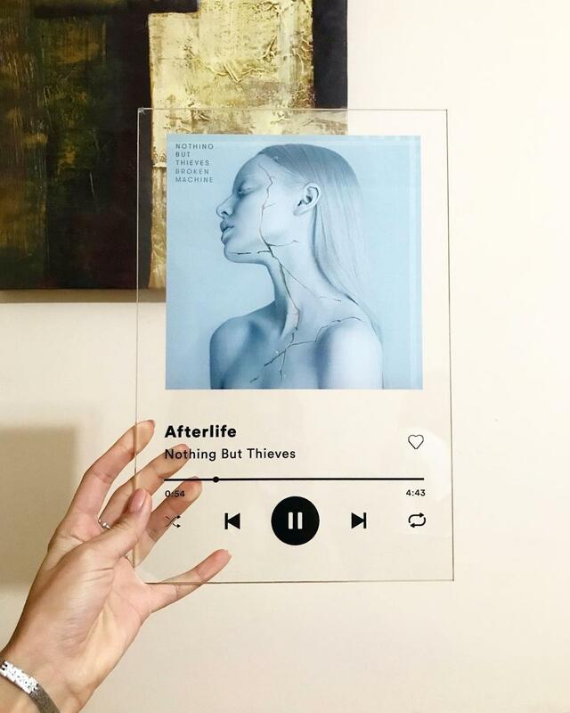 Spotify Netflix personalizzato vetro canzone scena opere d'arte Album targa codice Plexiglass regalo di natale presente