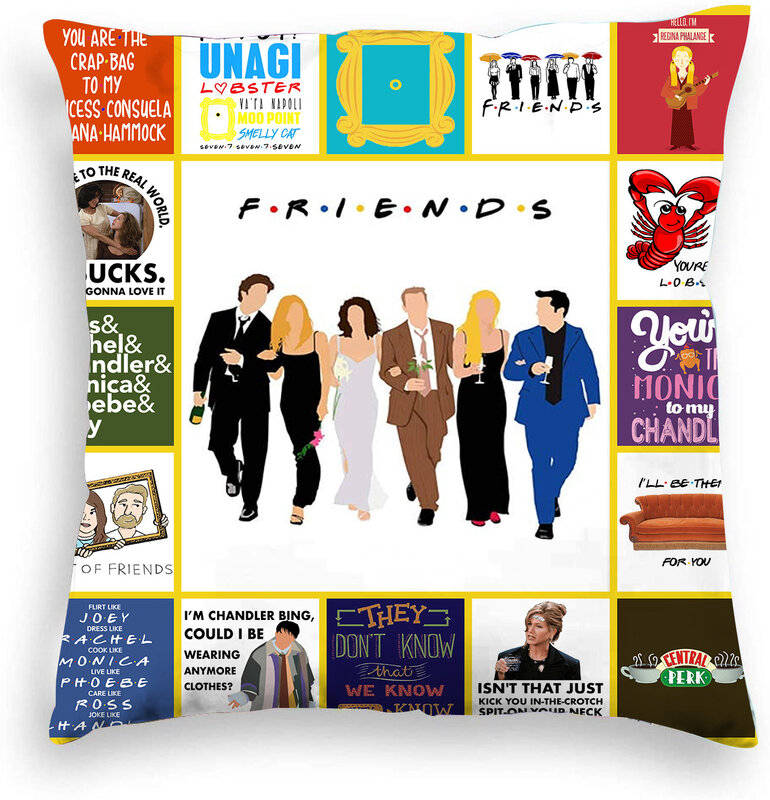 Наволочка для подушки Friends TV Show, двухсторонняя декоративная наволочка для подушки с забавным принтом, квадратные декоративные подушки, чехо...