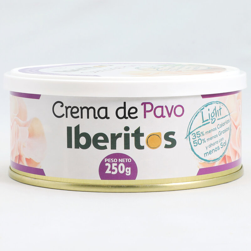 IBERITOS - Bandeja 6 Cremas de Pavo Light 250 G  - CREMA PAVO LIGHT para untar