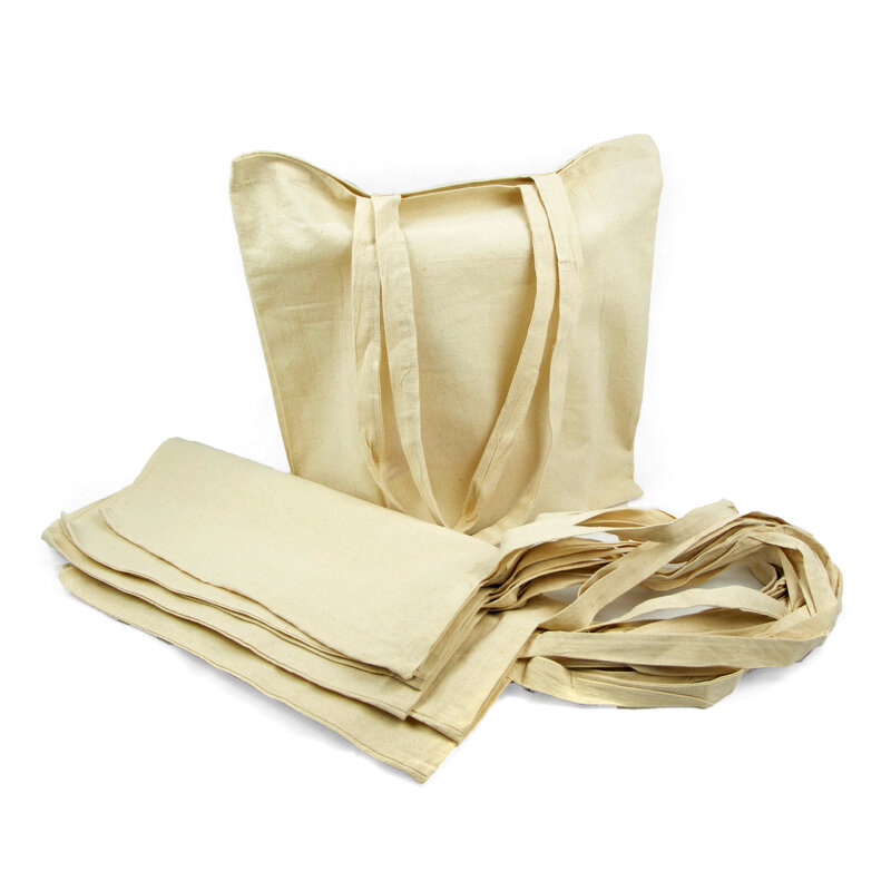 Tasche Natürliche baumwolle 140 gr lange griffe Pack 10 einheiten größe 41x38 cm geschenke kaufen veranstaltungen werbe kleidung