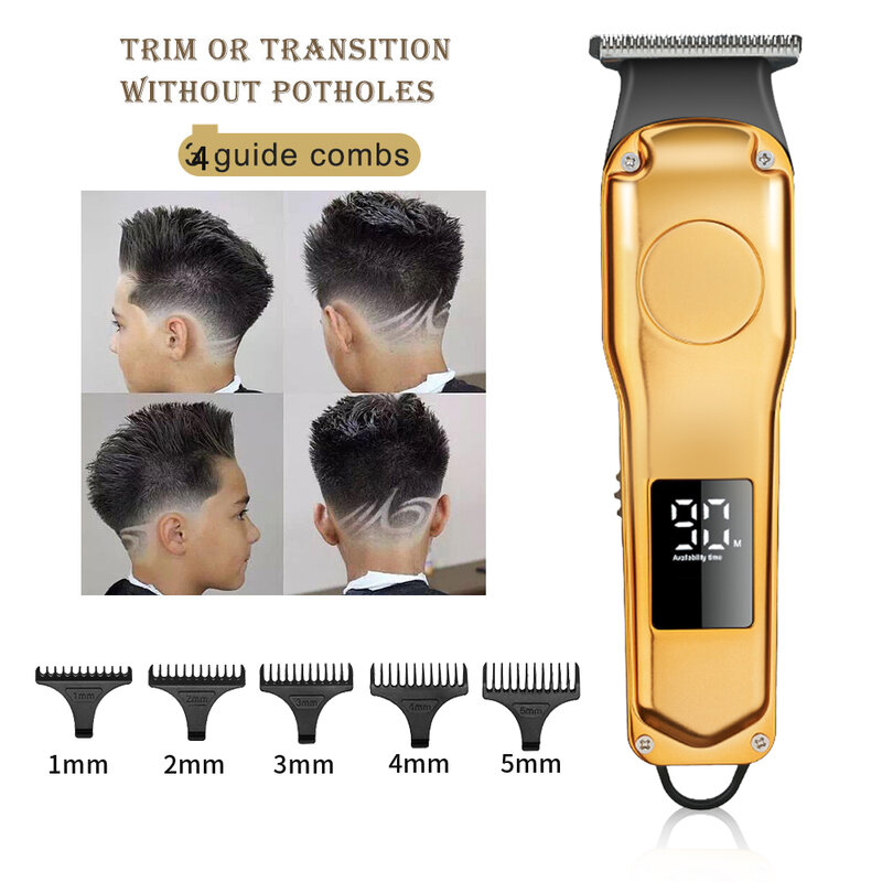 Conjunto de máquina de cortar cabelo elétrico máquina de corte de cabelo profissional barbeiro elétrico navalha aparador de pêlos clipper aparador de barba para homem