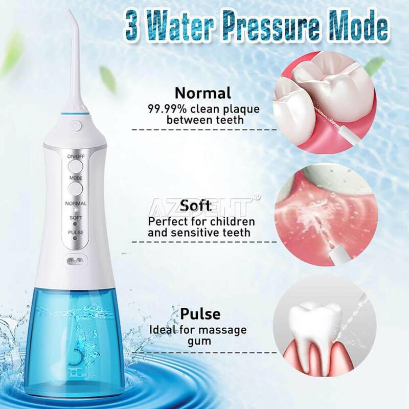 GTMEDIA Dental Oral Irrigator Teeth Cleaner USB Rechargeable IPX7 Waterproof Gravity Ball Cordless Portable Water Flosser Pick