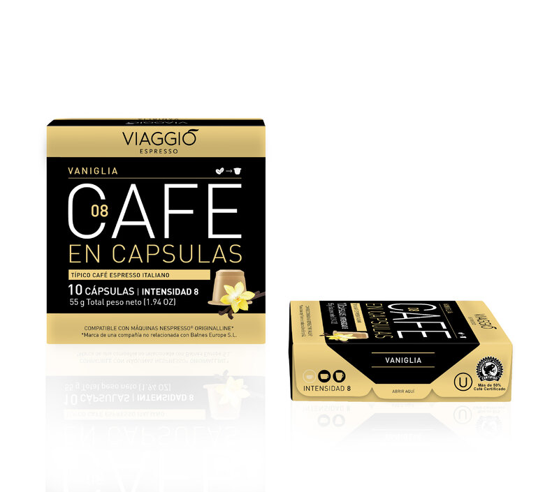 VIAGGIO ESPRESSO - 120 Cápsulas de Café Compatibles con Máquinas Nespresso (VANIGLIA)
