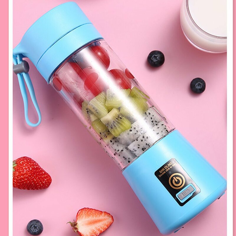 Exprimidor de frutas eléctrico portátil USB, batidora de mano, recargable, Mini taza de zumo de agua