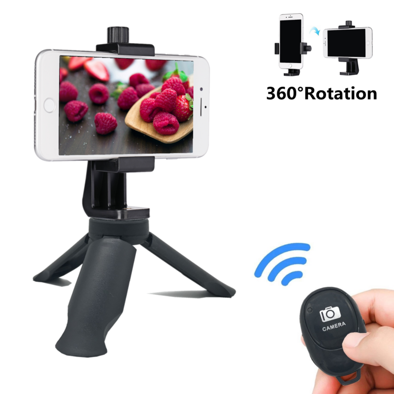 Roreta – trépied Bluetooth Selfie sans fil, adaptateur de montage, support pliable monopode avec obturateur Bluetooth pour IOS et Android, nouveauté 2021
