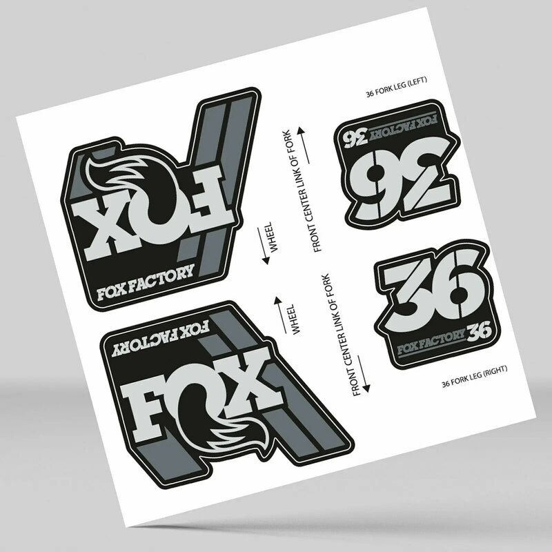 STICKERS STICKERS FORK FORK FOX 36 FACTORY 2018 DECALS ADHESIVE VINYL GRAY BLACK