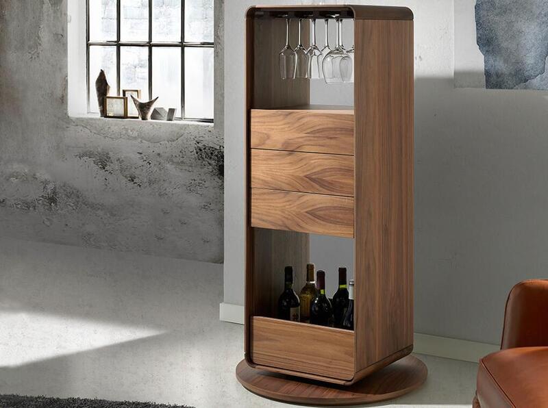 ANGEL CERDA - Rotating circular cabinet for cups, design cabinet, 360 ° bar cabinet, italian design bar furniture 3115