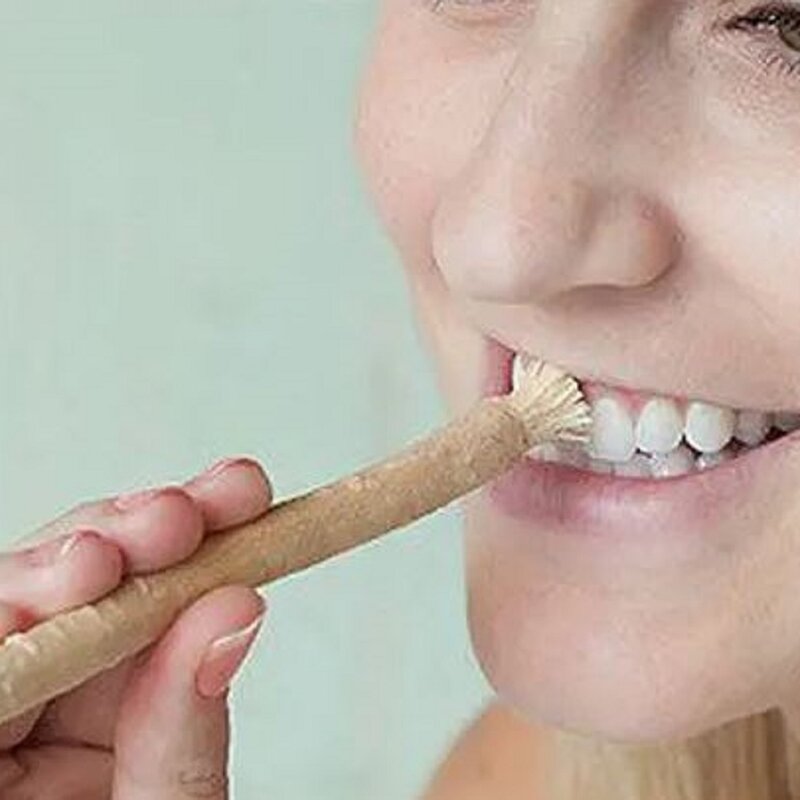 Зубная щетка в форме бамбука, мягкая для чистки зубов, гипсокартон, кристаллы, натуральный органический уход за детьми