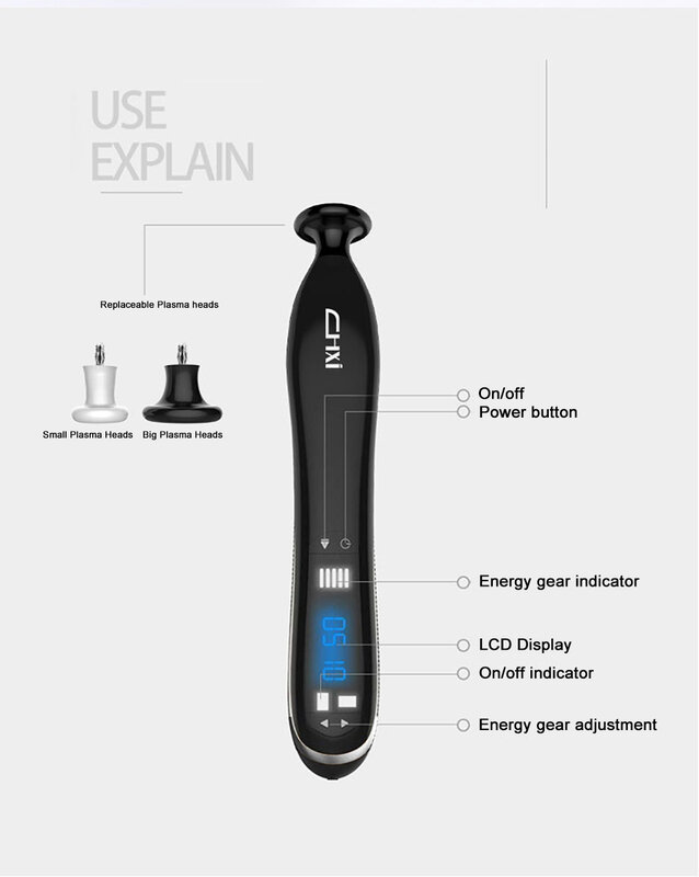 Air Pulse Plasma Pen Wireless Home Use Acne Treatment Device Scar Removal Laser Shrink Pores Facial Lifting Skin Care Tool