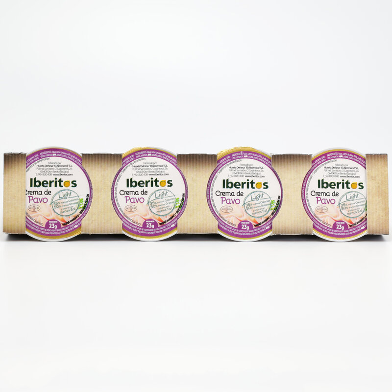IBERITOS - Pack 4 crème à soupe de dinde légère 23g-crème à soupe dinde légère à tartiner