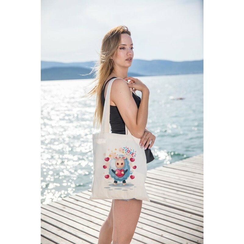 Włoski projekt kwiat kobiety torba na ramię organiczna farba lato plaża zakupy wzorzyste wszystkie obszary 35x40