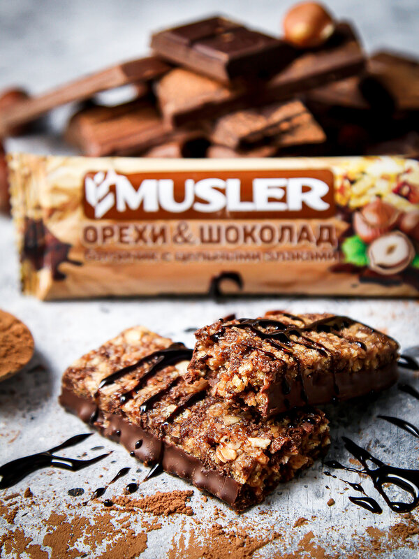 Bar musli "orzechy z czekoladą" Musler 30g.