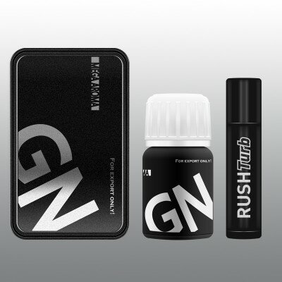 G & N/PWD بوبرز العلامة التجارية مثلي الجنس هدية راش زجاجة سوداء لأعلى ، أبيض للأسفل