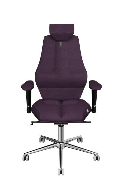 Krzesło biurowe KULIK SYSTEM nano fioletowe krzesło do pracy na komputerze Relief i komfort na plecach 5 stref kontroli kręgosłupa