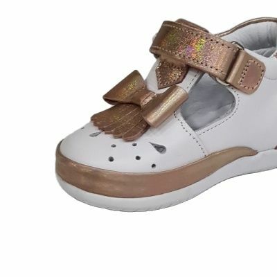 Pappikids modelo (019) meninas primeiro passo sapatos de couro ortopédico