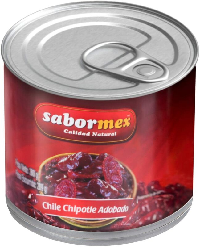 SABORMEX Chile Chipotle Adobado 215 gr Producto Natural Sin Conservantes ni Colorantes Vegano