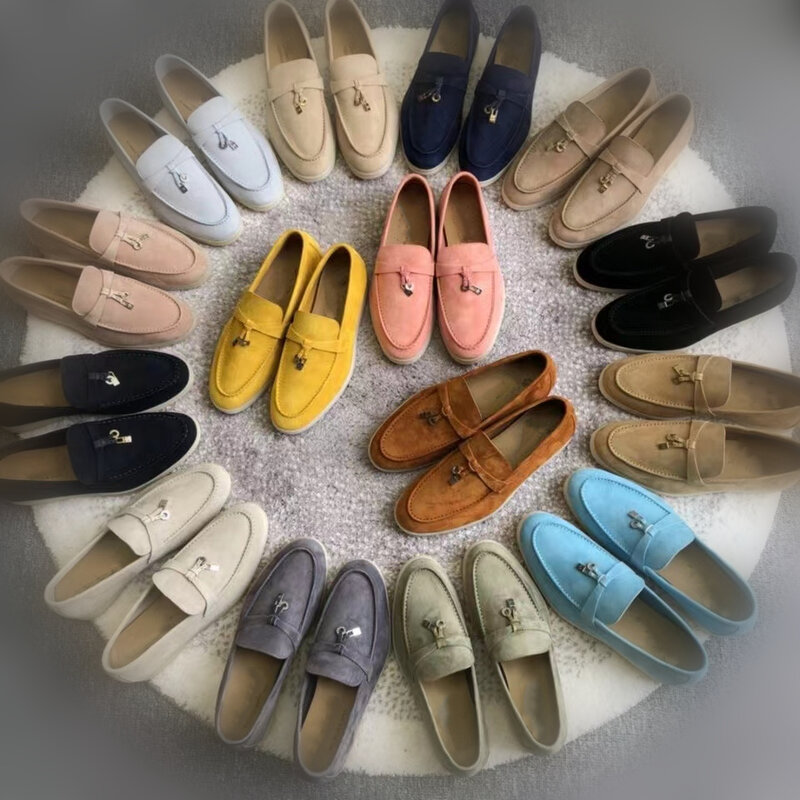 Zapatos de lujo Unisex de alta calidad informales para niño, calzado de ante plano sin cordones para caminar, de cuero genuino para verano, novedad de 2022