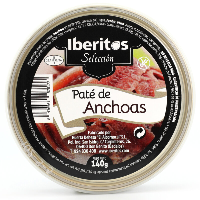IBERITOS-10 dosen Pate de sardellen fach 10x140g-anchovy