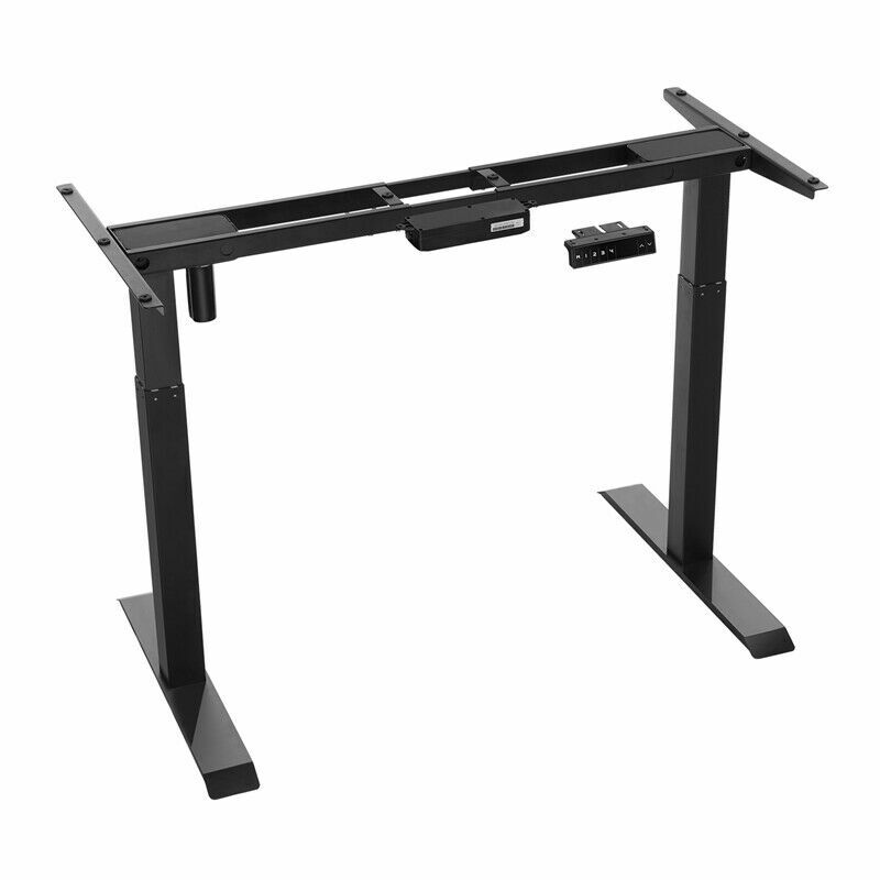 O aço resistente ergonômico do controle de memória do motor do quadro de mesa ereto ajustável da altura elétrica levanta-se o quadro de mesa preto