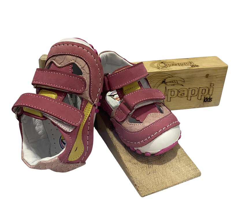 Pappikids modelo (k0011) meninas primeiro passo sapatos de couro ortopédico